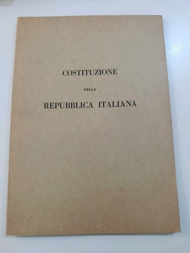 Costituzione della repubblica - della,